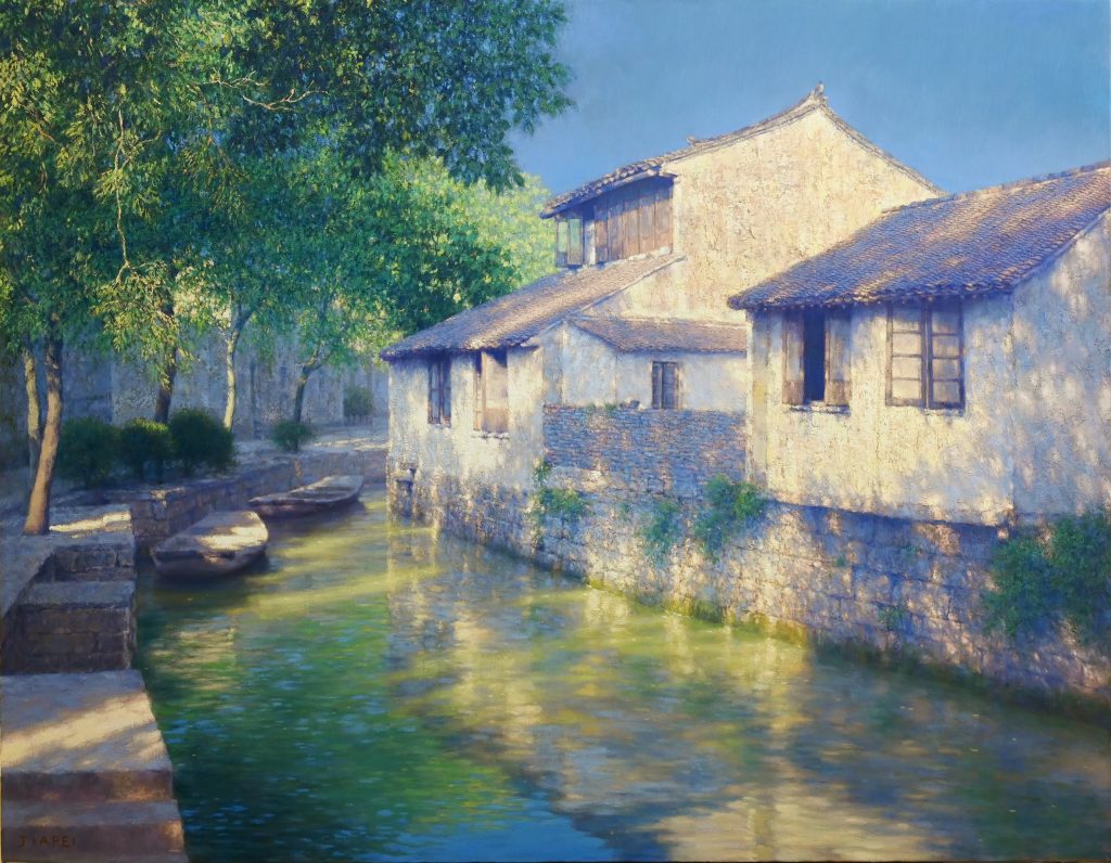 孫家珮『ベニスの小景』 4号 三越シール Sun Jiapei 中国人気画家 国際